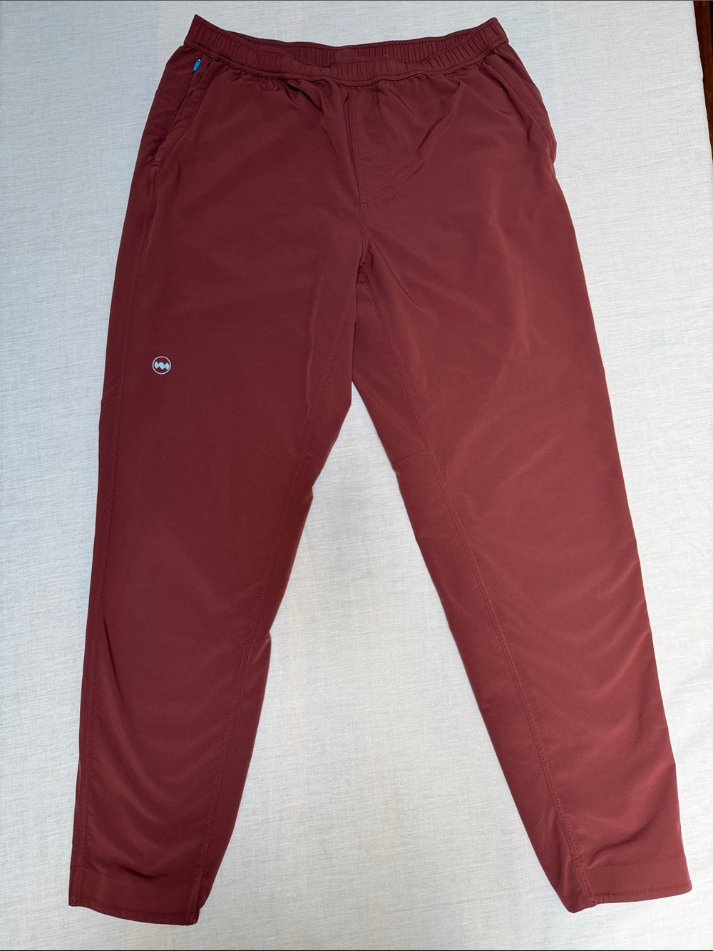 Janji M's TTech Pant Men's Athletic Jogger Pants in Burgundy Large